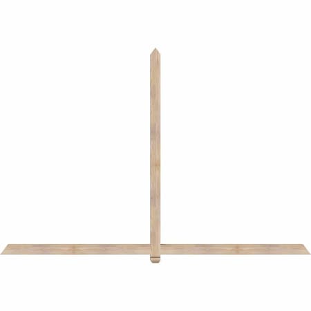 Ekena Millwork Eugene Smooth Timber Gable Bracket, Douglas Fir, 108"W x 72"H x 3 1/2"D x 3 1/2"F, 16/12 Pitch GBW108X72X0404EUG00SDF